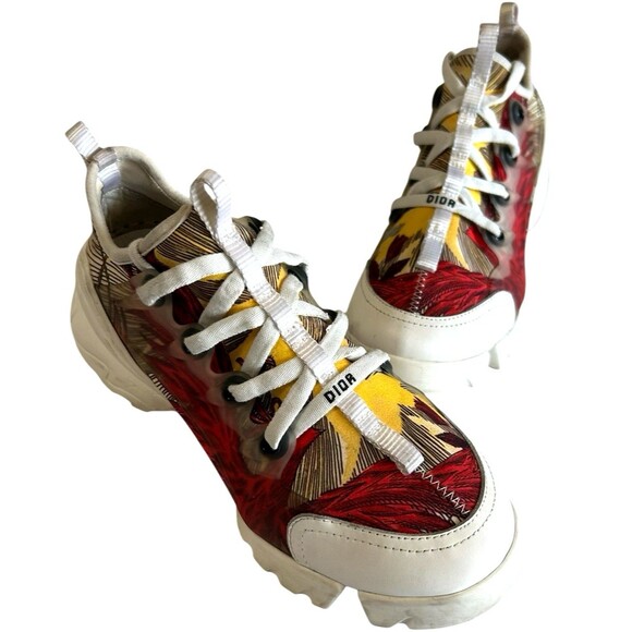 Christian Dior D Connect Chunky Floral Slip on Lace Sneaker 07-10N Size 37-38 - Picture 1 of 16